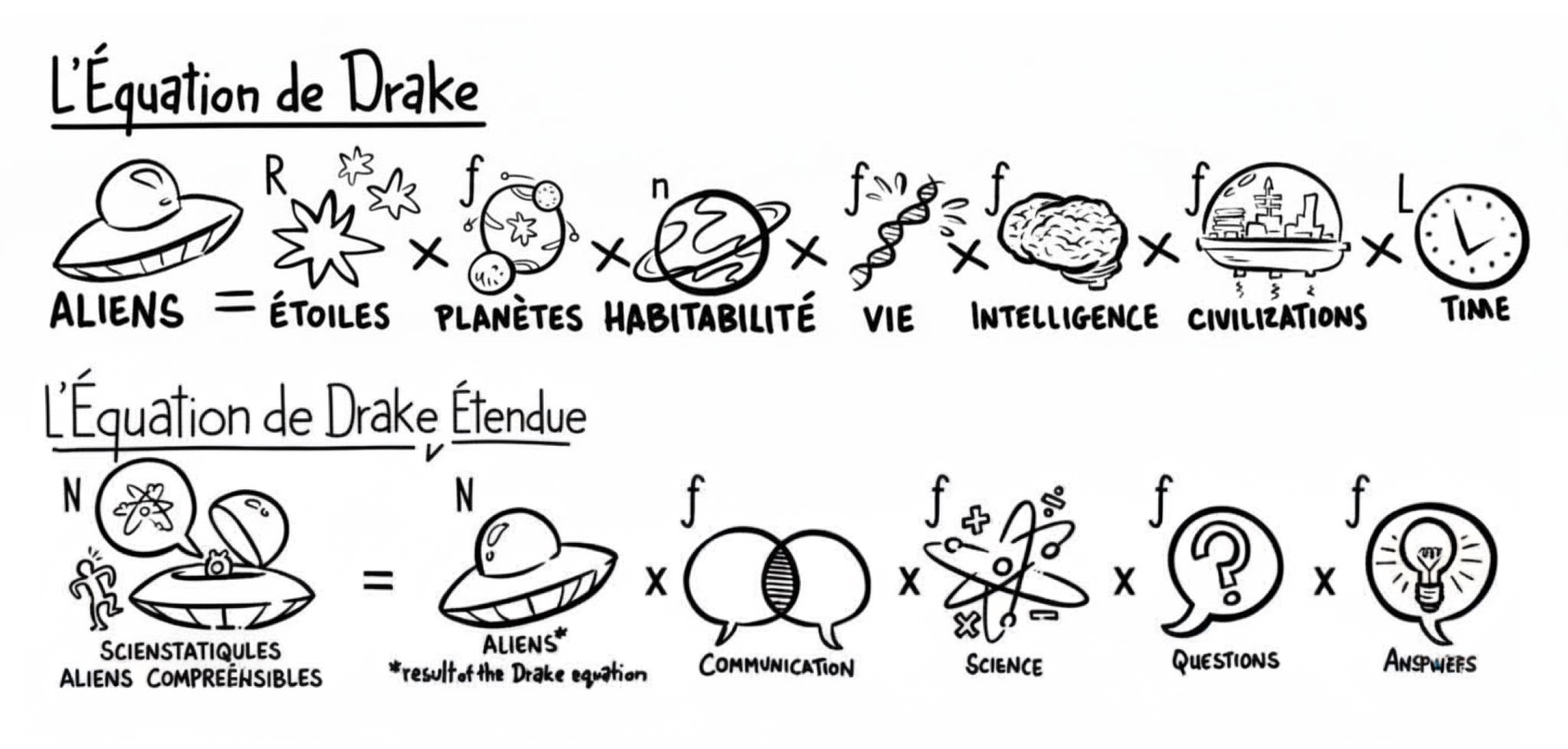 Repenser l'équation de Drake pour un 'congrès scientifique intergalactique'