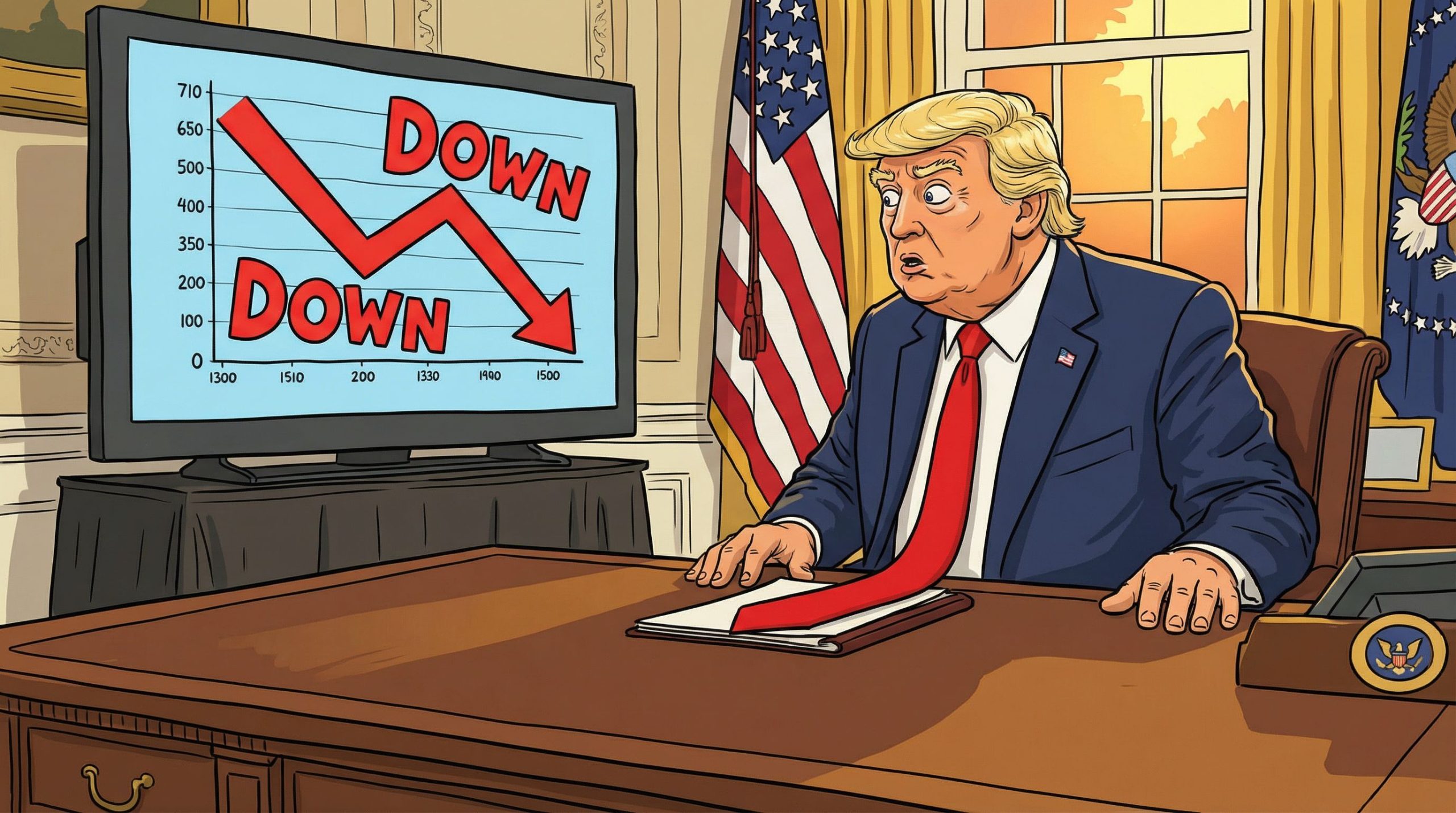 Donald trump pris de fureur face aux sondages économiques désastreux