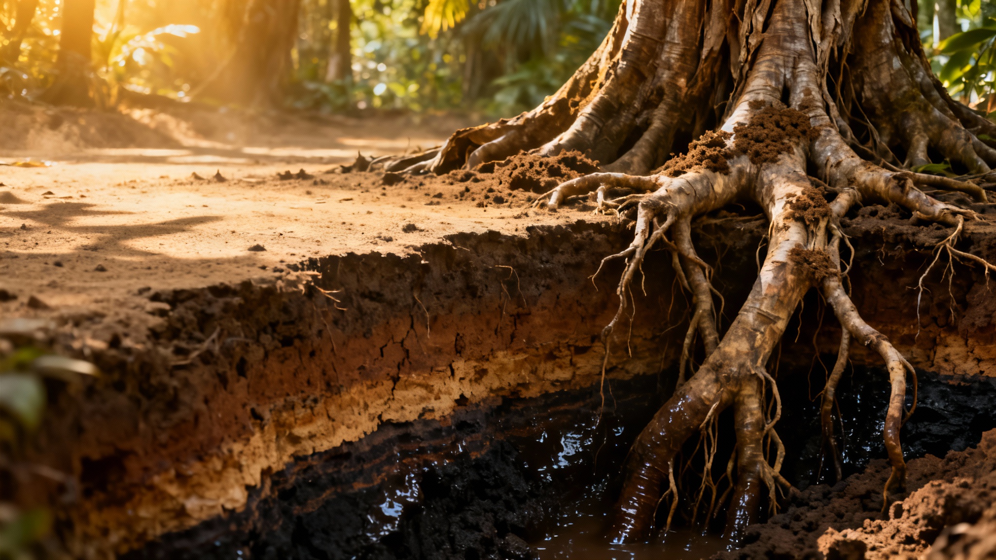 Sous nos pieds, la lutte silencieuse et désespérée des géants tropicaux