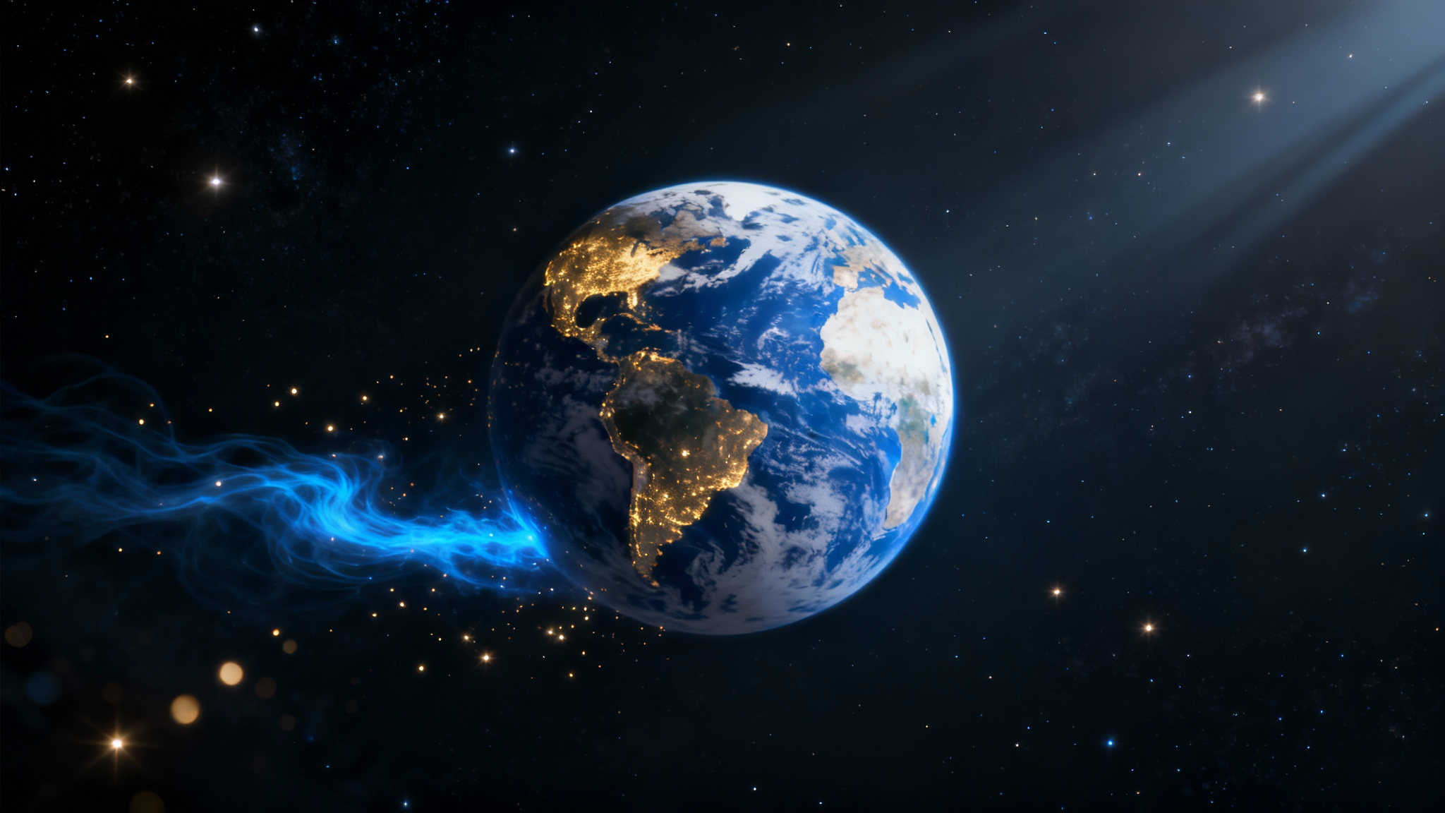 Incroyable mais vrai : la Terre possède une queue gigantesque de plasma