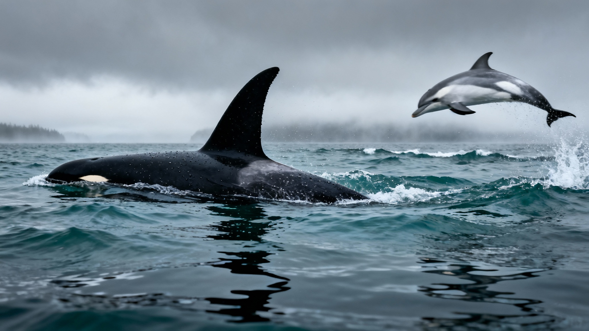 Une alliance inédite : Quand orques et dauphins chassent main dans la main