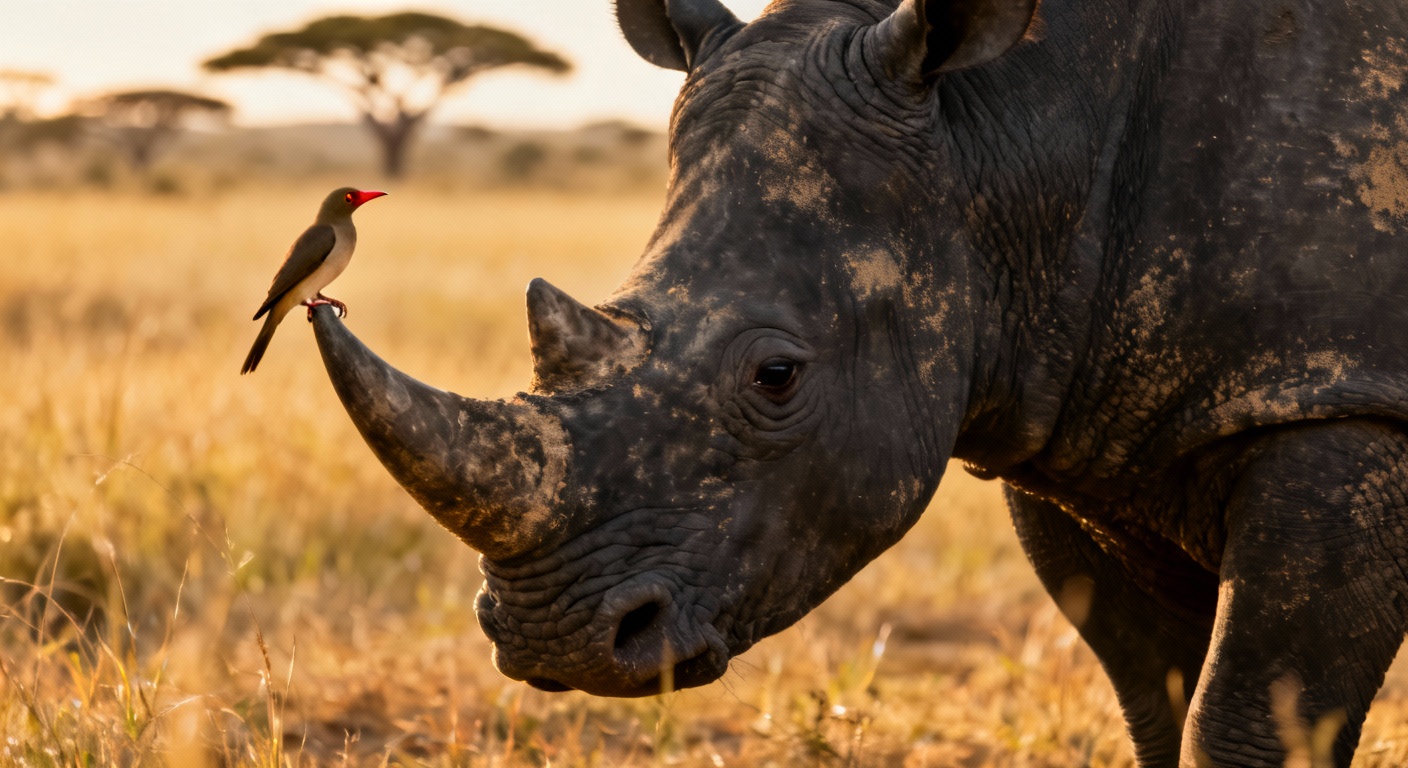 Pourquoi les petits oiseaux montent-ils toujours sur les rhinocéros ? Une relation bien plus profonde qu'il n'y paraît
