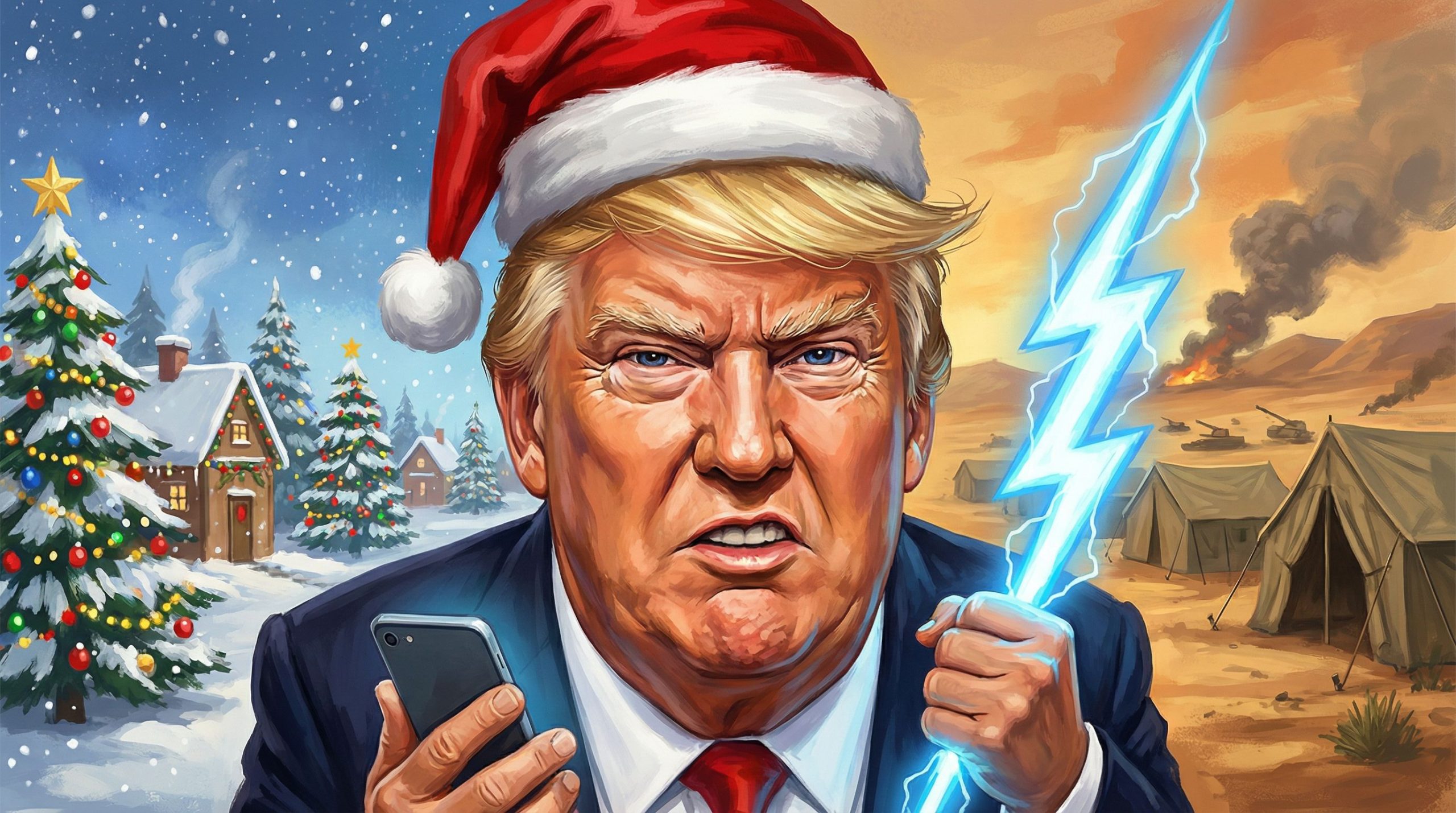 Entre frappes militaires et prières : le drôle de Noël de Donald Trump