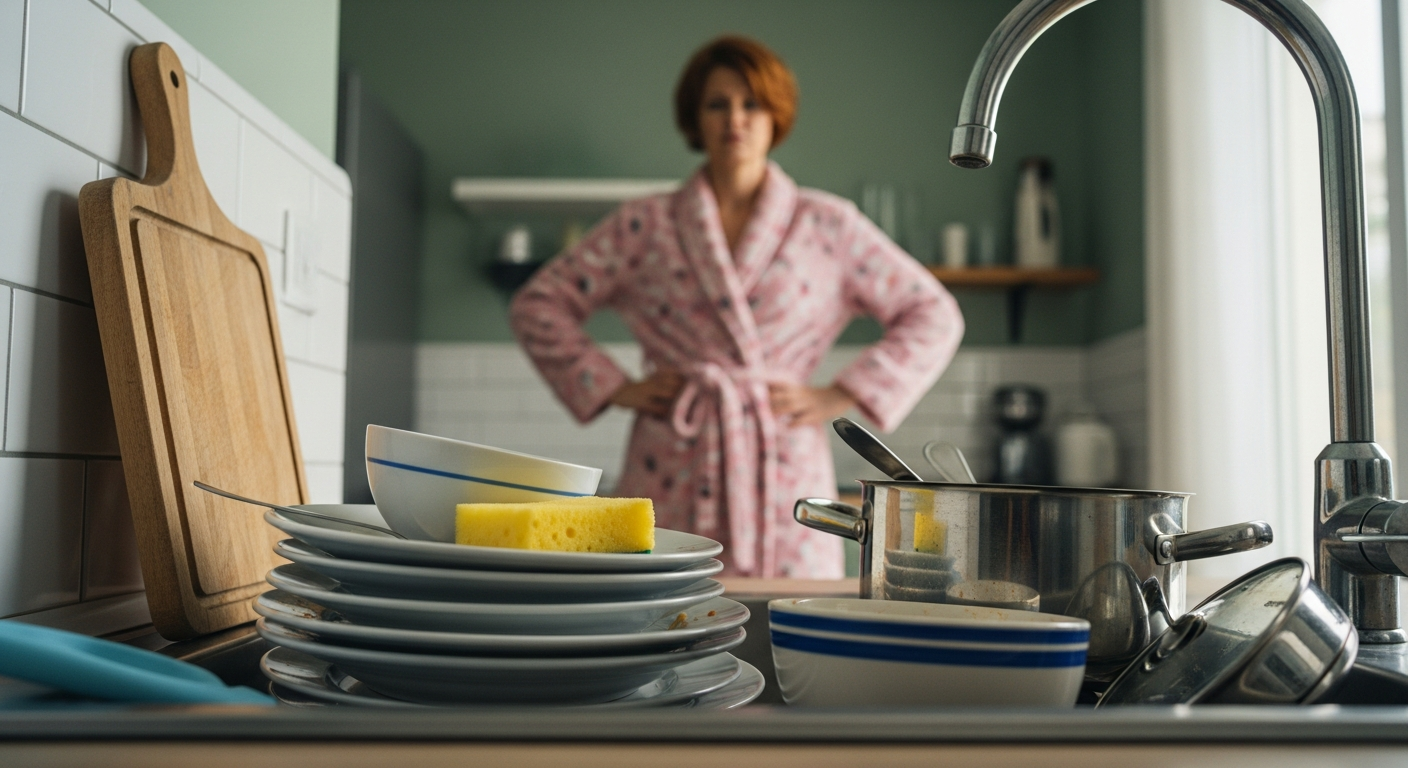 Vaisselle en attente : attention, laisser tremper les assiettes toute la nuit transforme votre évier en bouillon de culture !