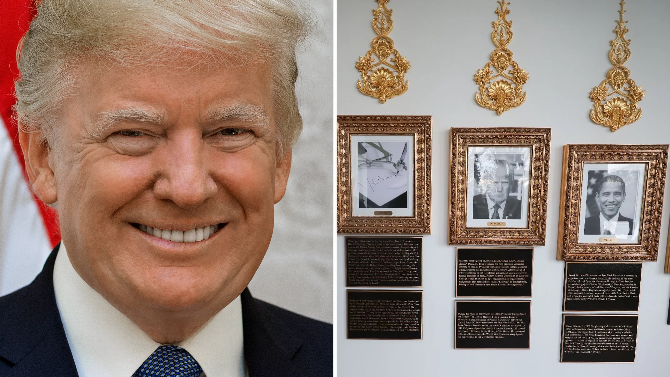 Trump insulte les anciens présidents avec de nouvelles plaques controversées