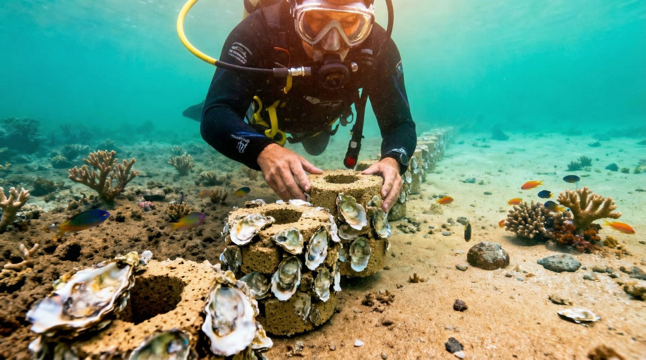 En australie, des huîtres recyclées sauvent l&#039;océan d&#039;un « feu de brousse sous-marin »