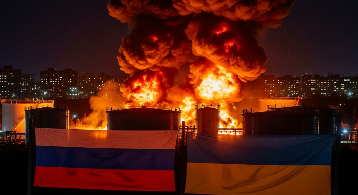 Rovenky : un dépôt pétrolier occupé touché par des frappes de drones ukrainiens à minuit