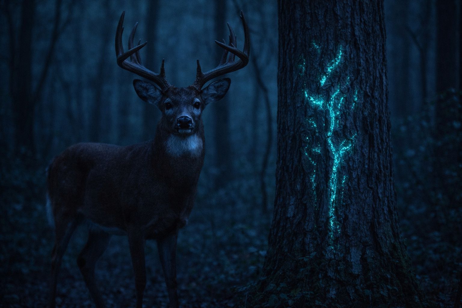 Quand la forêt s'allume : les messages secrets et lumineux des cerfs amoureux