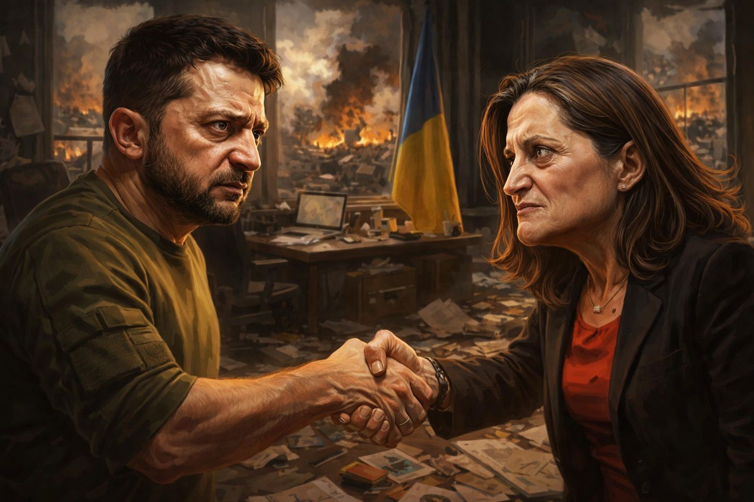 Zelensky parie sur Freeland : entre reconstruction économique et séisme politique à Ottawa