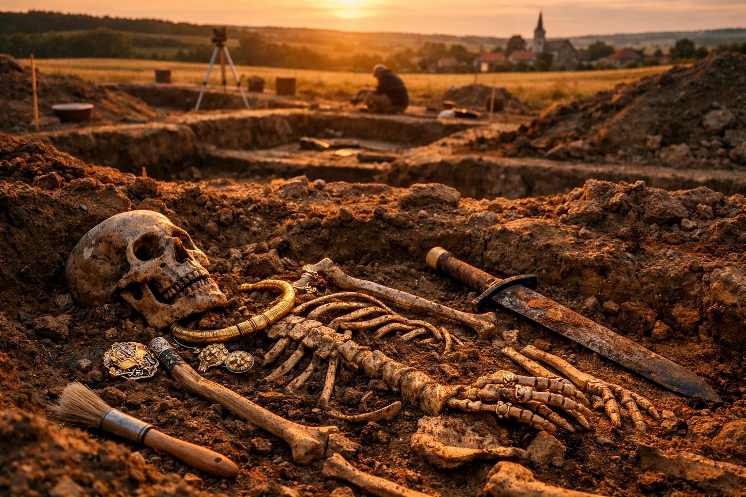 Des archéologues amateurs mettent au jour les restes vieux de 1 100 ans de trois guerriers unis par un lien mystérieux