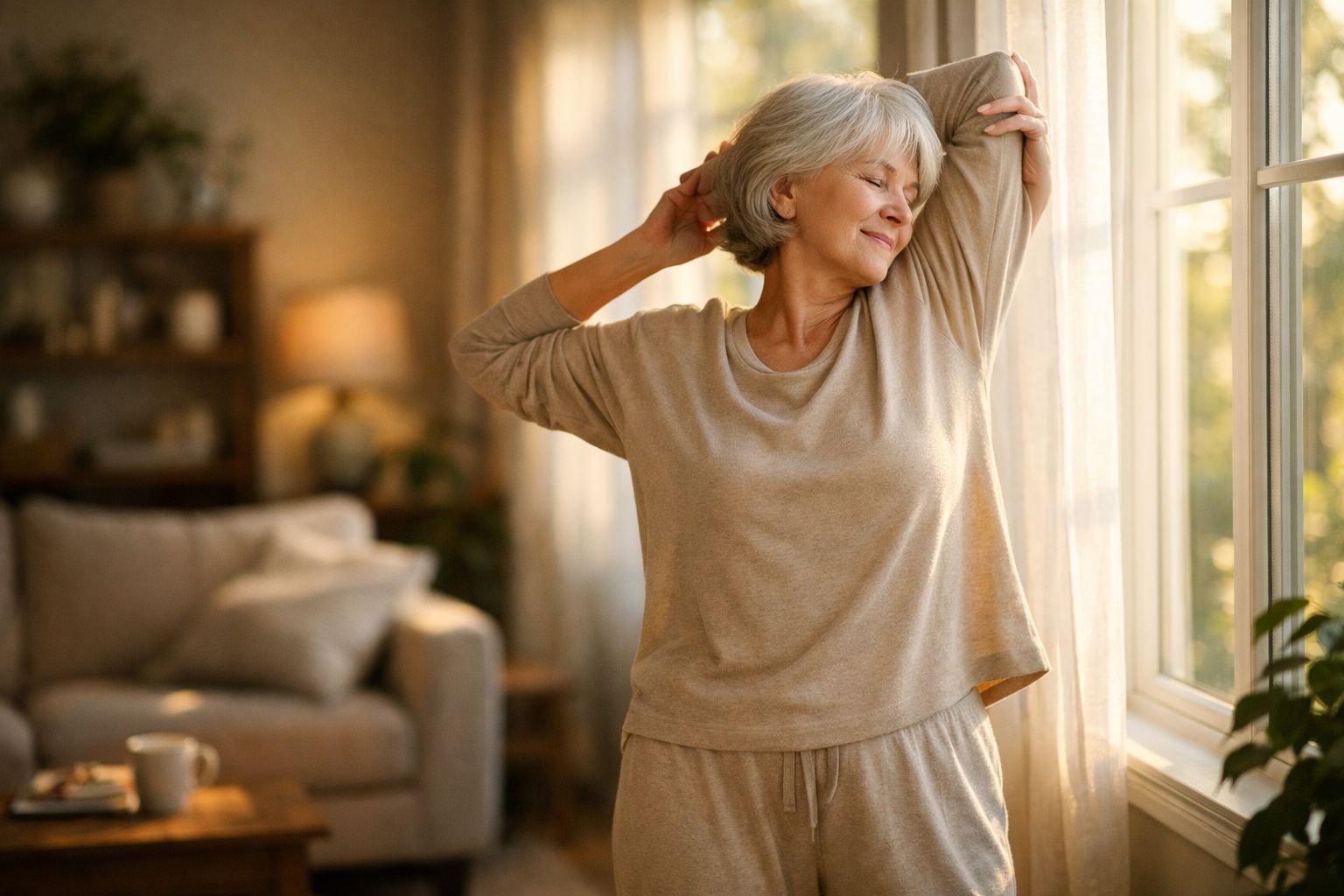 Mobilité après 60 ans : 6 postures simples de stretching pour dérouiller les articulations en douceur