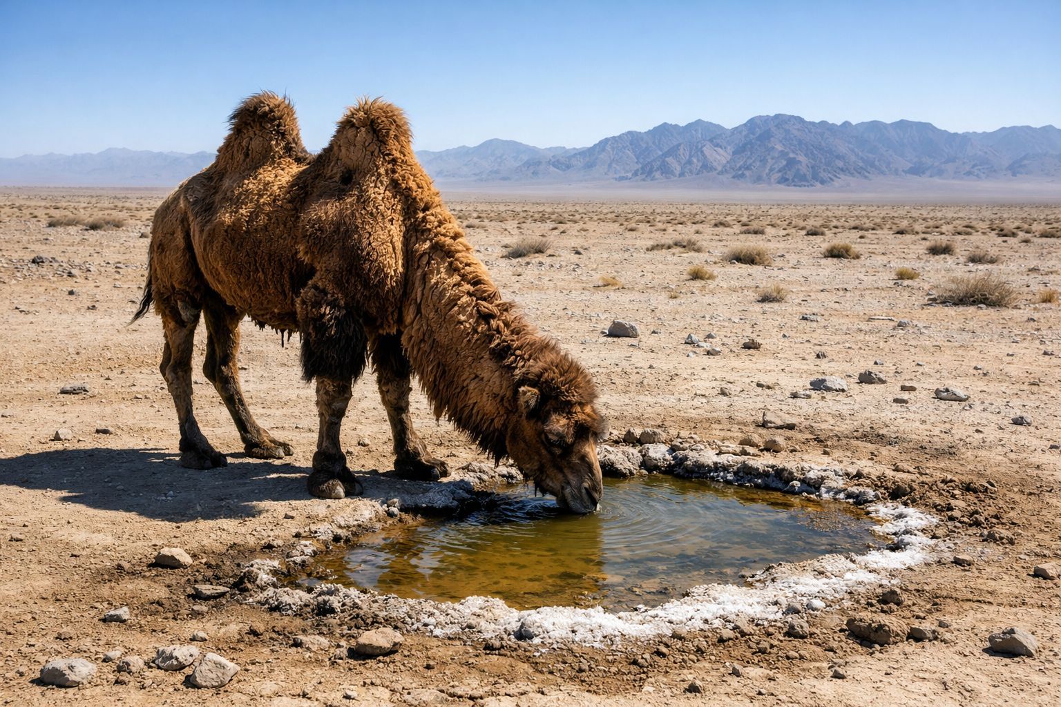 Ce chameau survit en buvant de l’eau salée qui tuerait n’importe quel autre animal