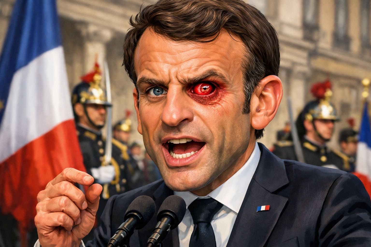 L’œil rouge d’Emmanuel Macron : simple coup de fatigue ou véritable alerte médicale ?