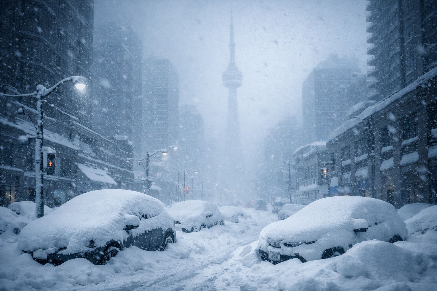 Du jamais-vu : Toronto disparaît sous un demi-mètre de neige historique
