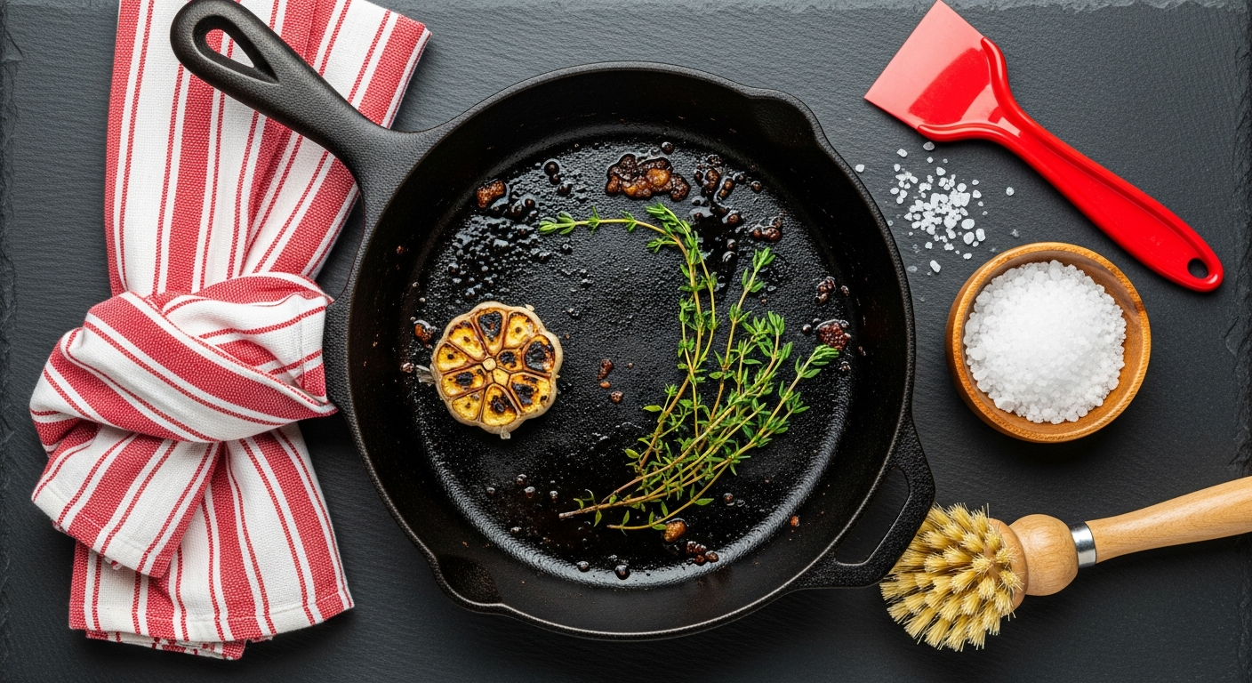 Nettoyer, culotter, ranger : une routine simple pour entretenir la fonte