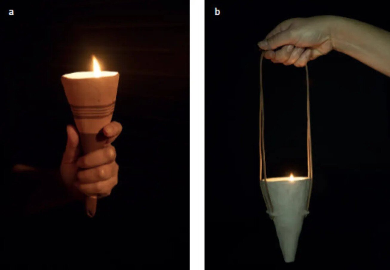 Selon une étude, d’anciens récipients coniques auraient servi de lampes à cire d’abeille lors de processions rituelles