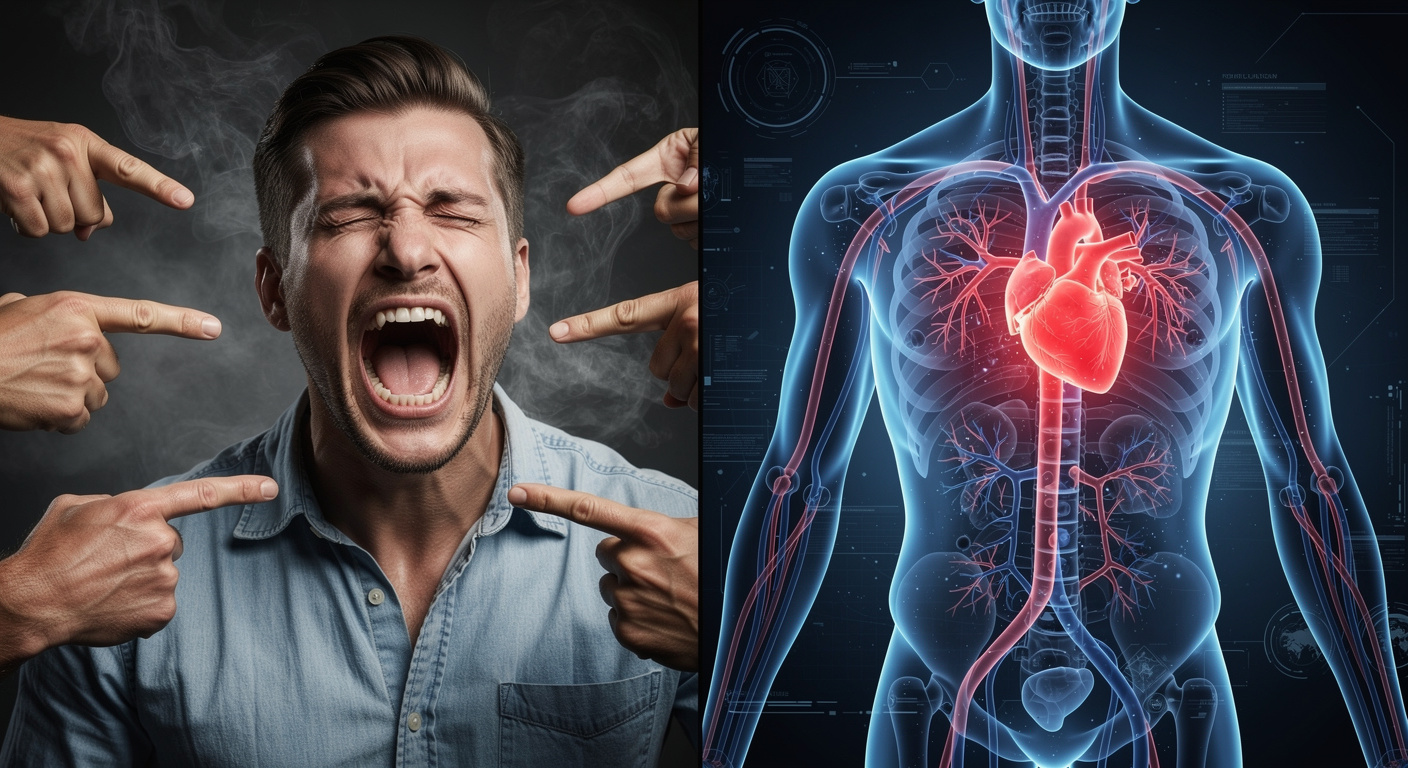 Santé cardiaque : 8 minutes de colère suffisent pour créer des lésions durables
