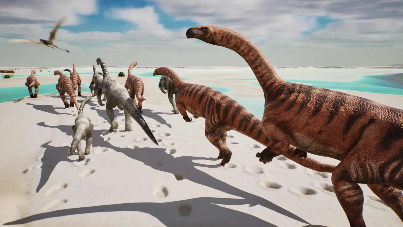 Découverte d’une piste de dinosaures du Trias de classe mondiale s’étendant sur des centaines de mètres le long d’une falaise verticale