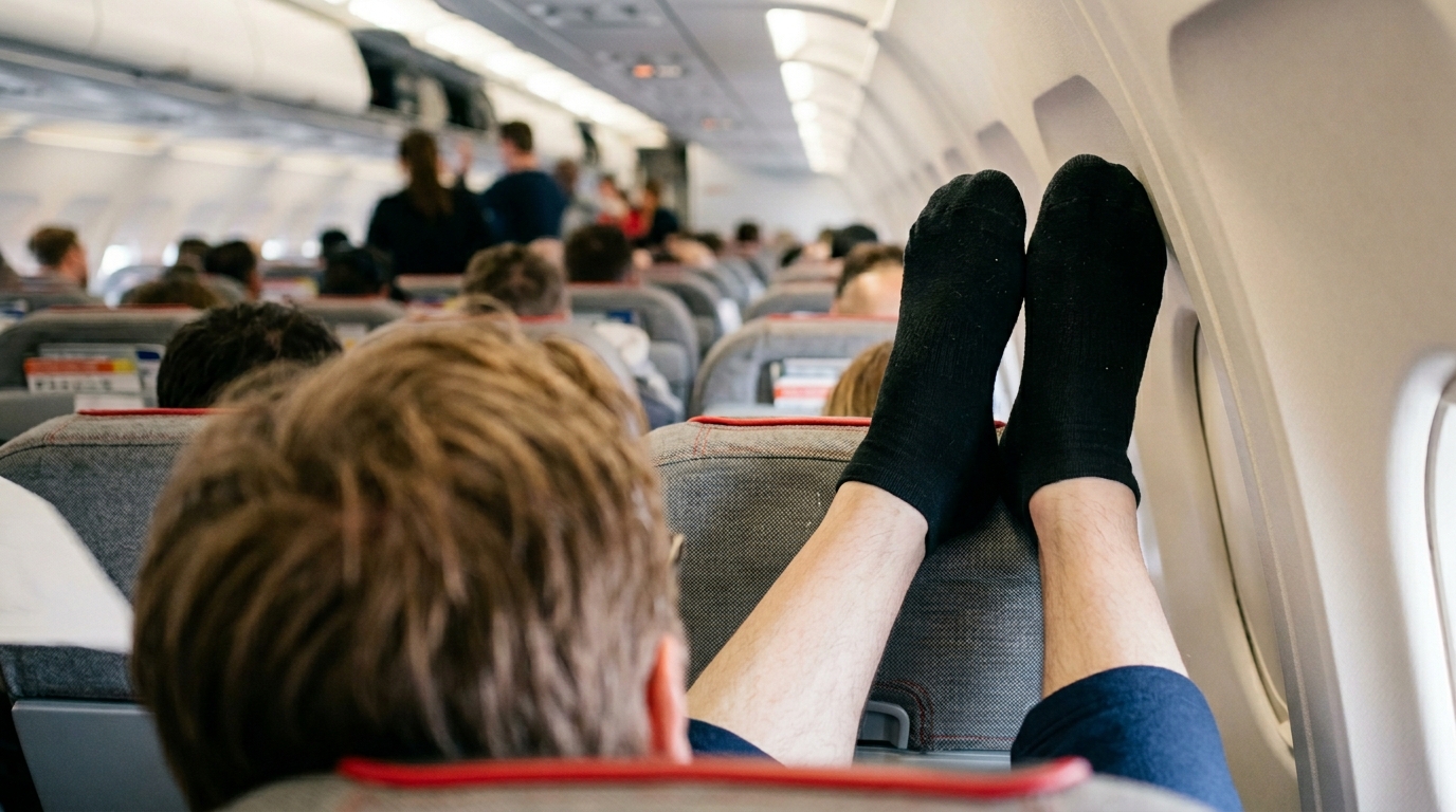 Un ancien membre d’équipage explique pourquoi il ne faut jamais porter de chaussettes noires en avion