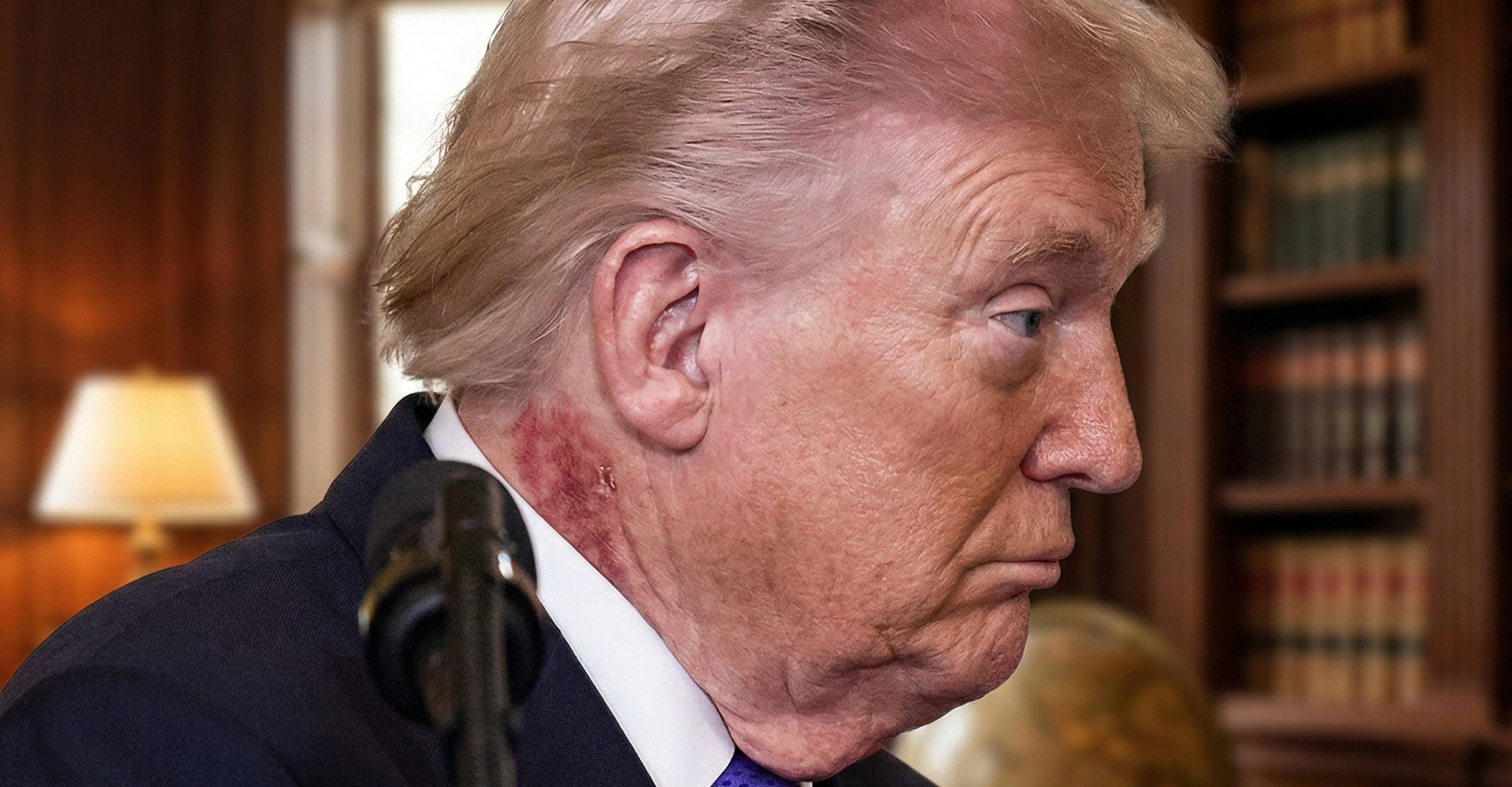 Éruption sur le cou de Trump : l’explication officielle de la Maison-Blanche