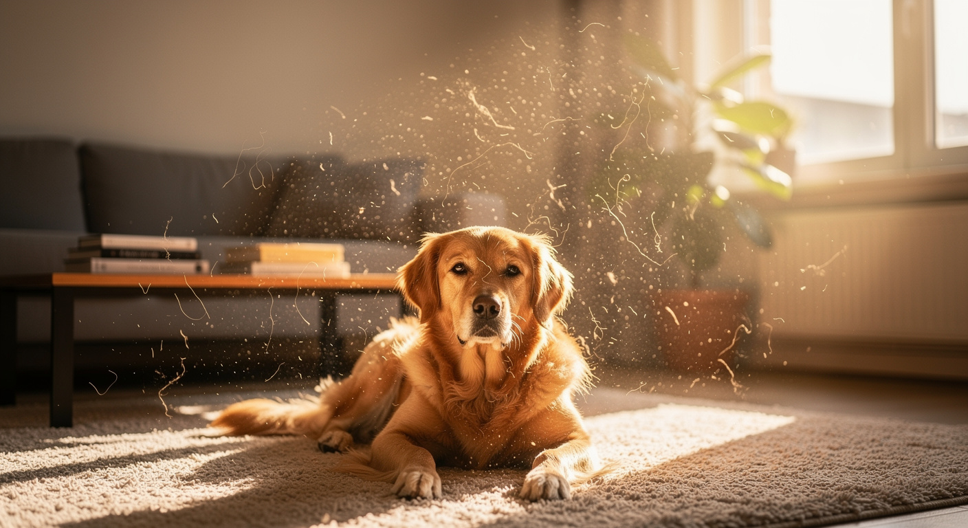 L'incroyable empreinte biologique de votre chien sur l'air de votre maison
