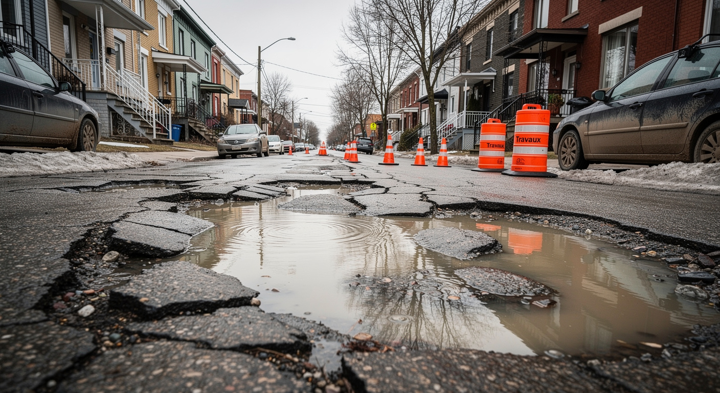 Nids-de-poule à Montréal : pourquoi les machines de réparation restent-elles au garage ?