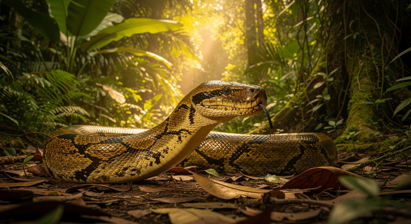 Avec ses 7,22 mètres, Ibu Baron, surnommée "la Baronne", est officiellement le plus long serpent sauvage du monde