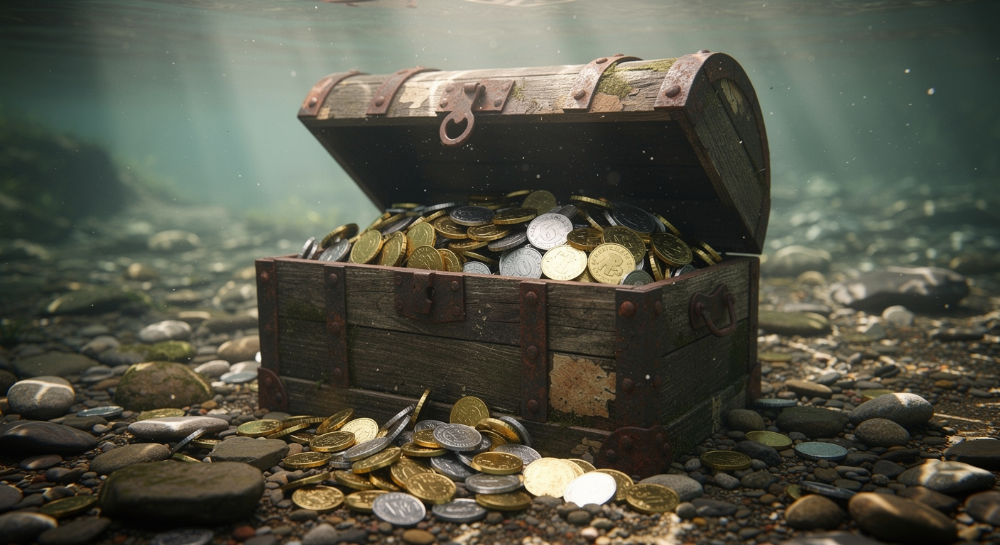 Il découvre un trésor englouti légendaire et met accidentellement au jour un crime vieux de 360 ans