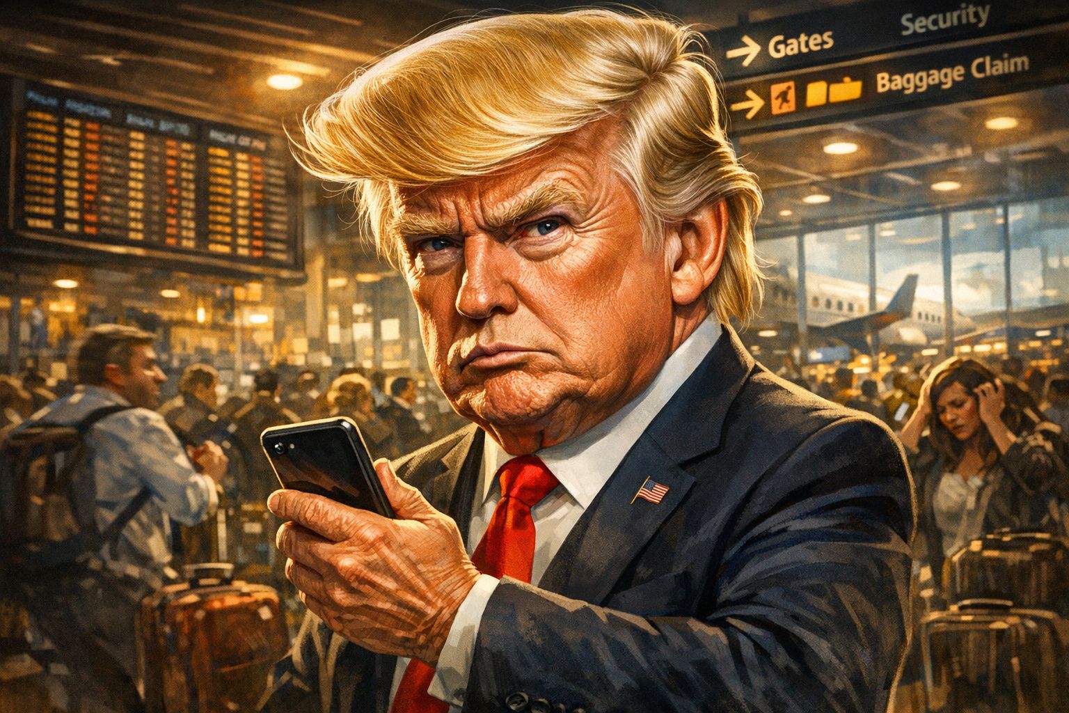 Vols retardés et agents non payés : la menace inattendue de Donald Trump pour les aéroports américains