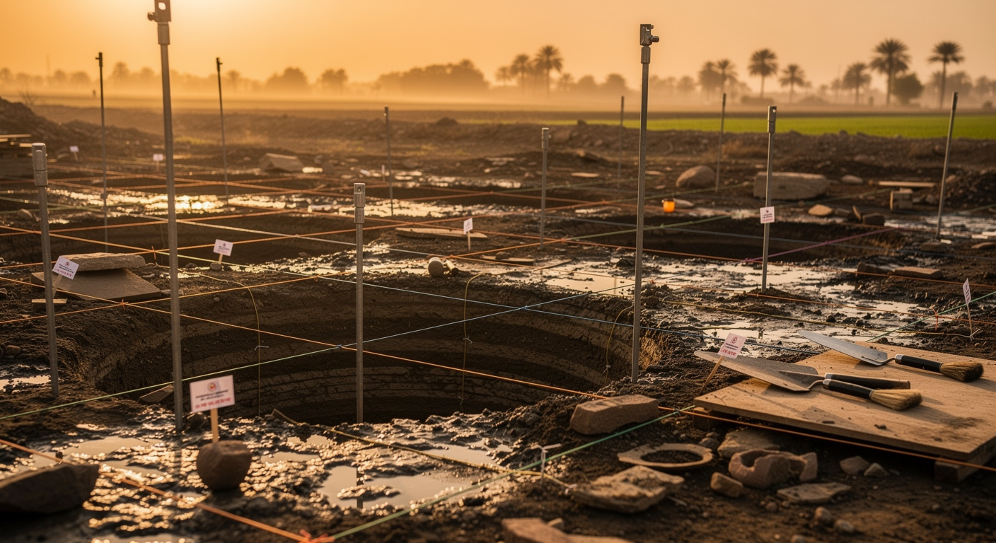 Mystère dans le delta du Nil : la technologie révèle une vaste structure antique sous la boue