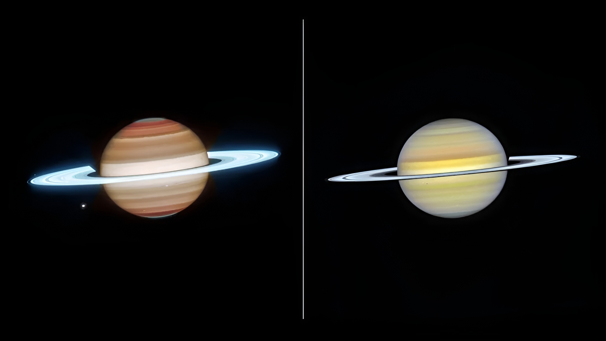 Un ruban géant, des tempêtes et des lunes en photobomb : incroyables images de Saturne par JWST et Hubble