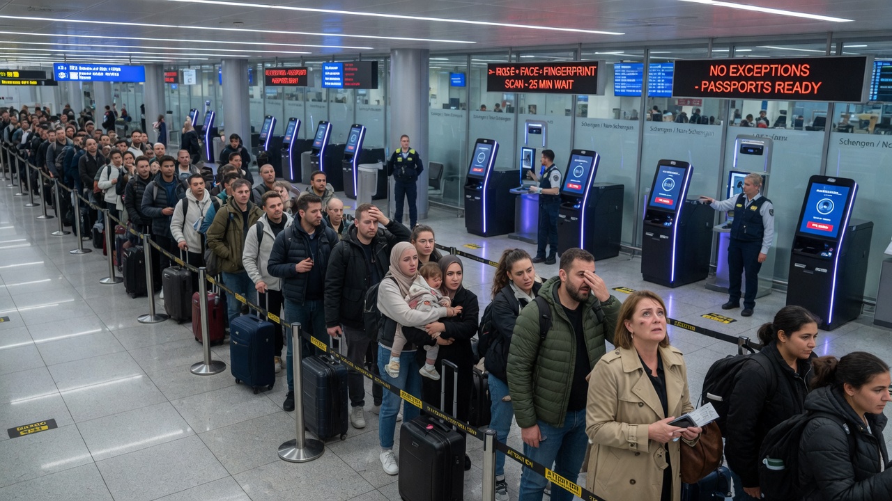 Heures d’attente et vols manqués : un nouveau système européen perturbe les aéroports