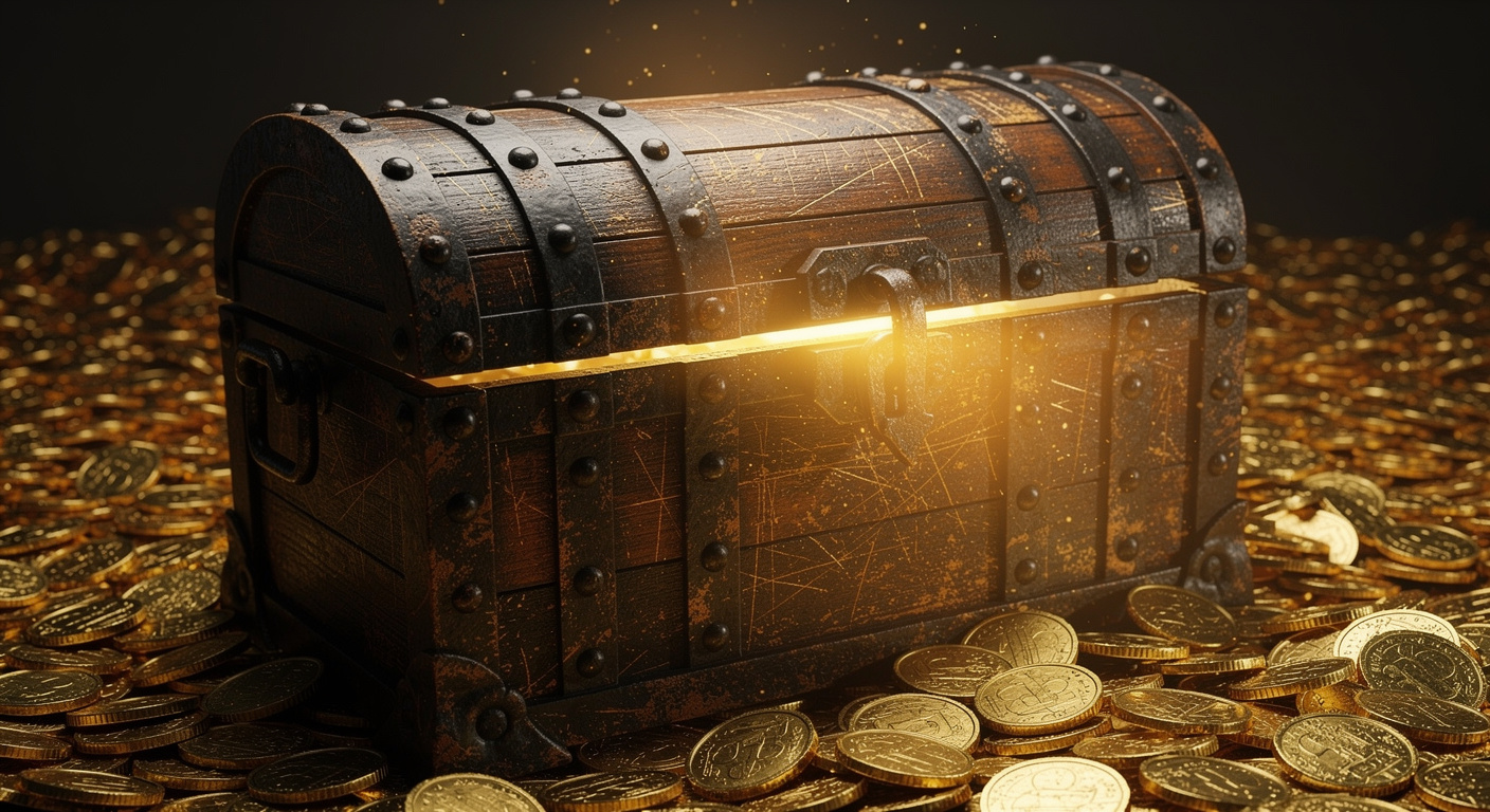 Un plombier tire sur une corde dépassant d'un sol en béton et exhume un trésor chiffré en millions