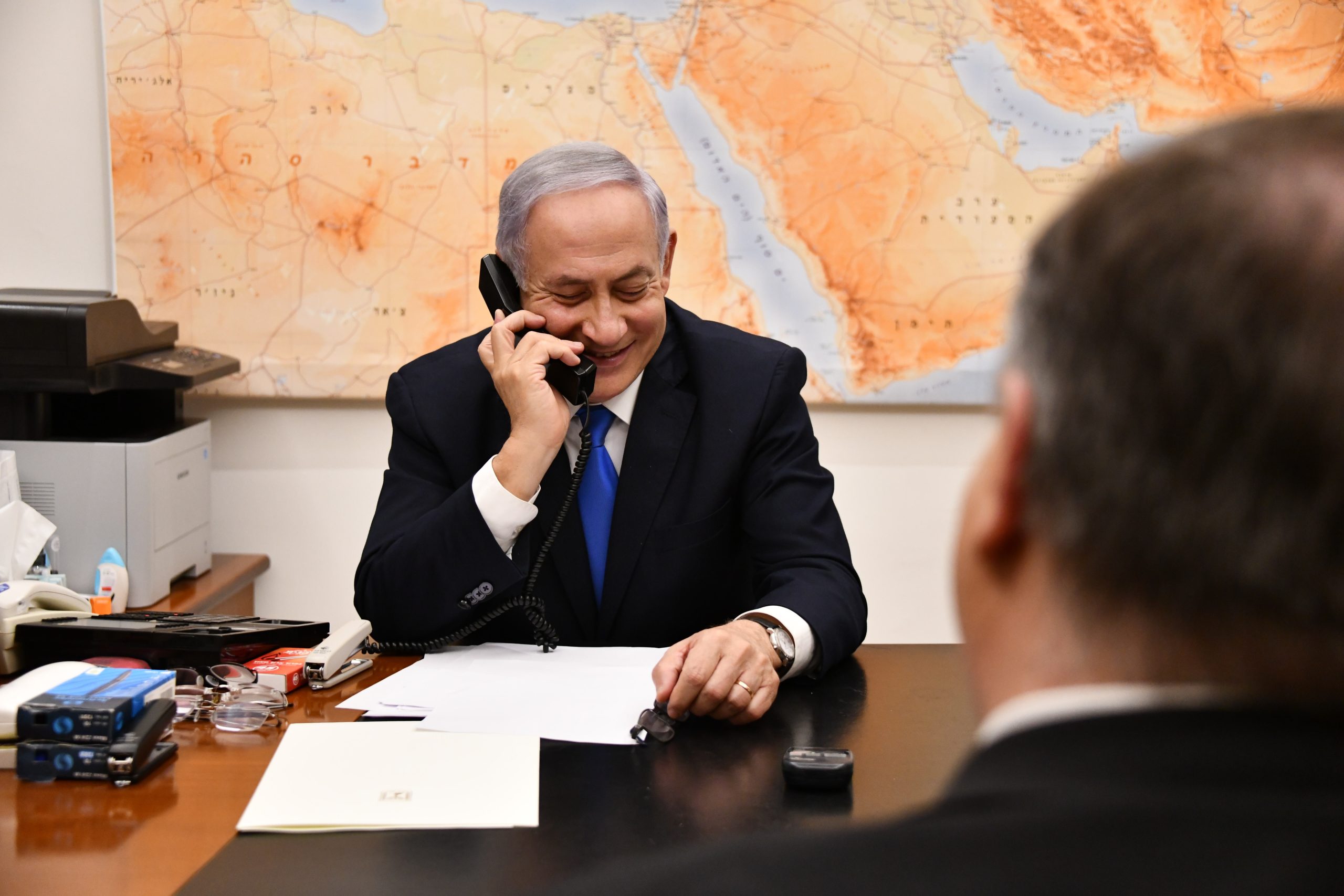 Israeli Prime Minister Netanyahu on Call With President Trump (46714040794).jpg