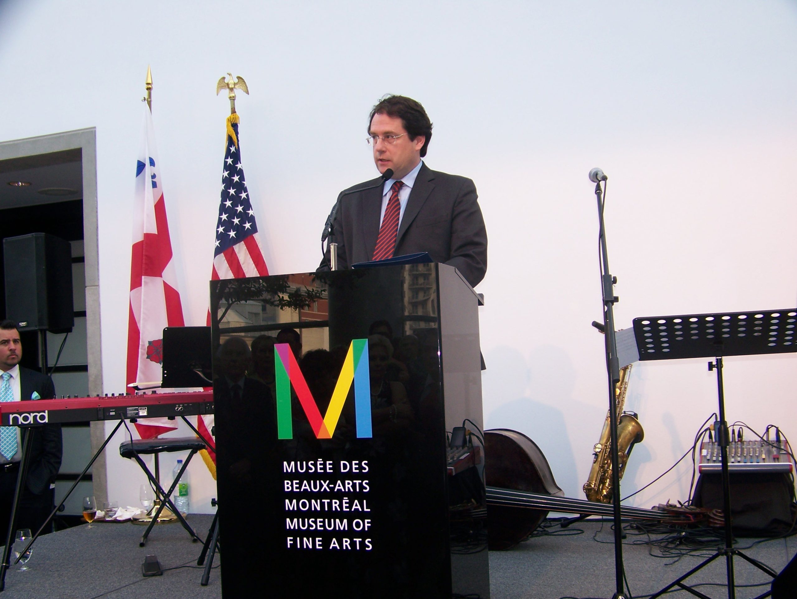 Democratic Institutions and Active Citizenship Minister Bernard Drainville offers a speech.jpg