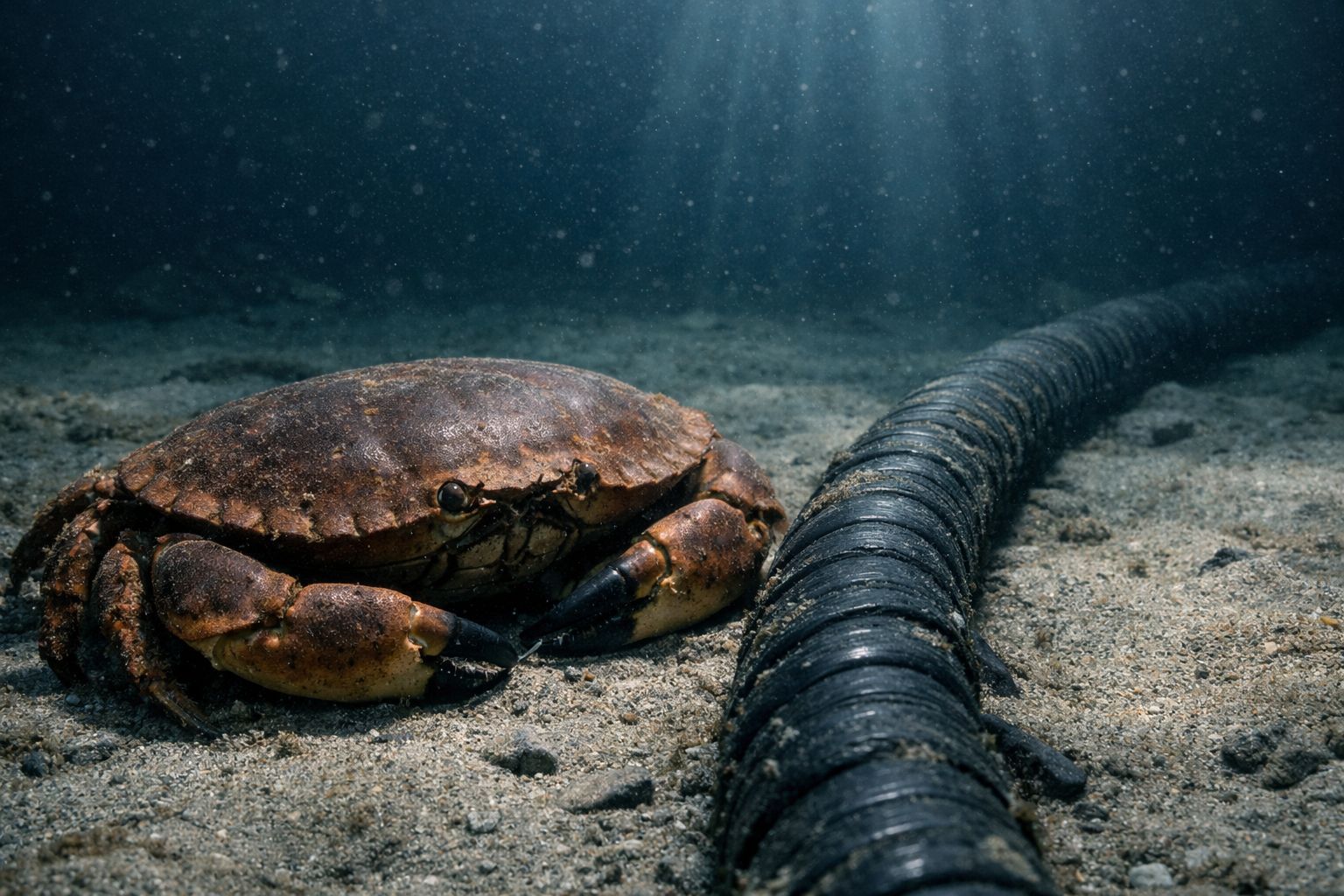 Les crabes sont fascinés par les champs électromagnétiques émis par les câbles électriques sous-marins