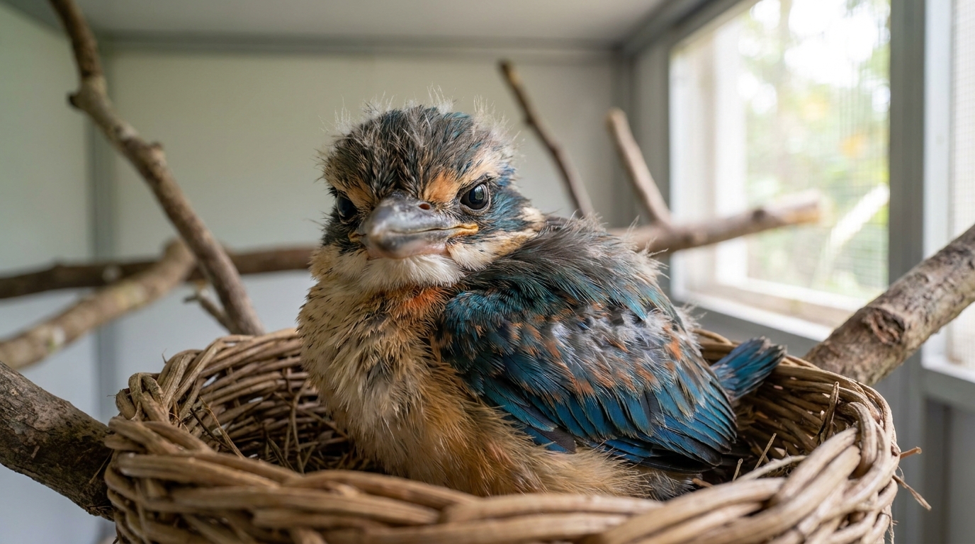 Un martin-pêcheur éteint à l’état sauvage naît au zoo de San Antonio, l’un des moins de 150 en captivité