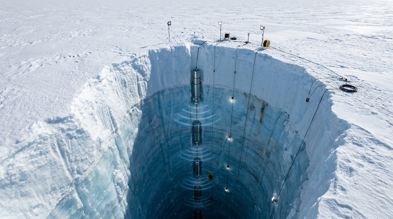13 événements d’ondes radio détectés sous la glace antarctique liés à l’effet Askaryan, prédit en 1962