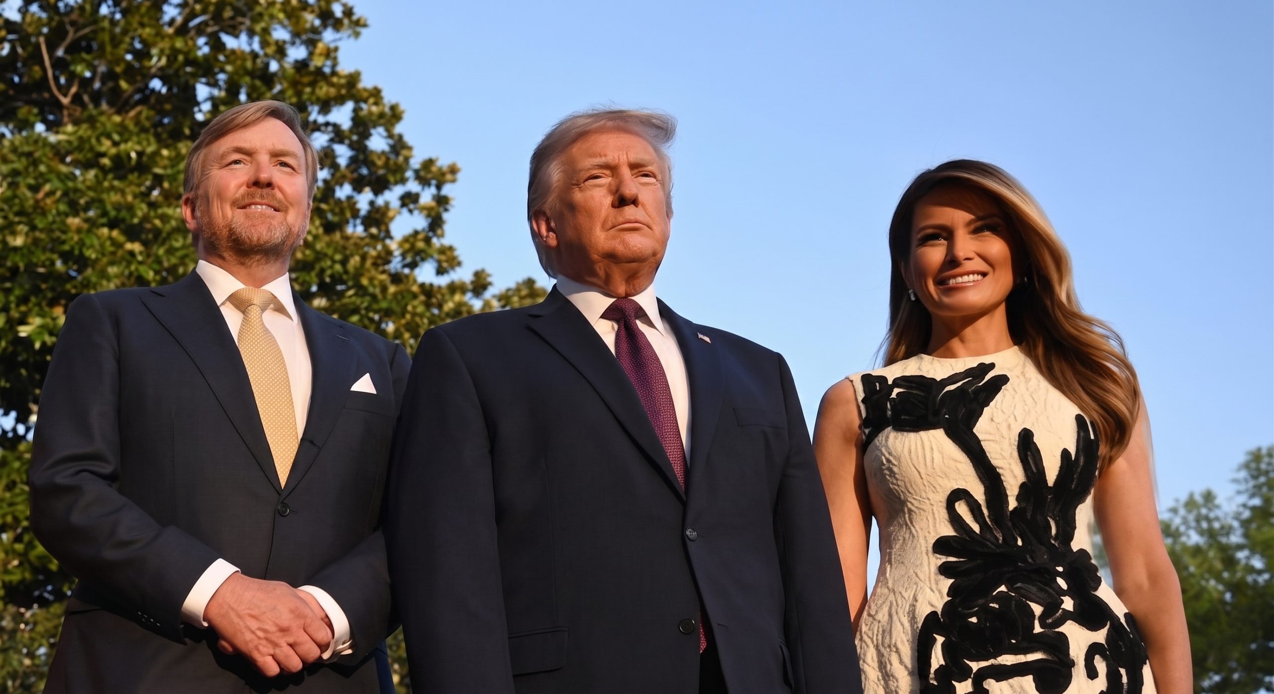 Une photo de Donald Trump avec le roi des Pays-Bas relance le débat sur sa taille