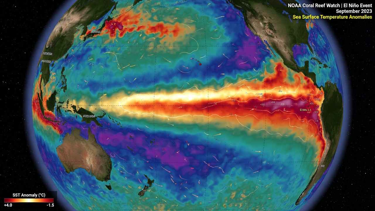 Des scientifiques découvrent une structure sous l’océan Pacifique liée à un “Super El Niño” en formation rapide