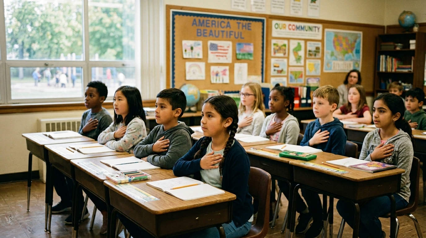 2. Le serment d'allégeance quotidien à l'école
