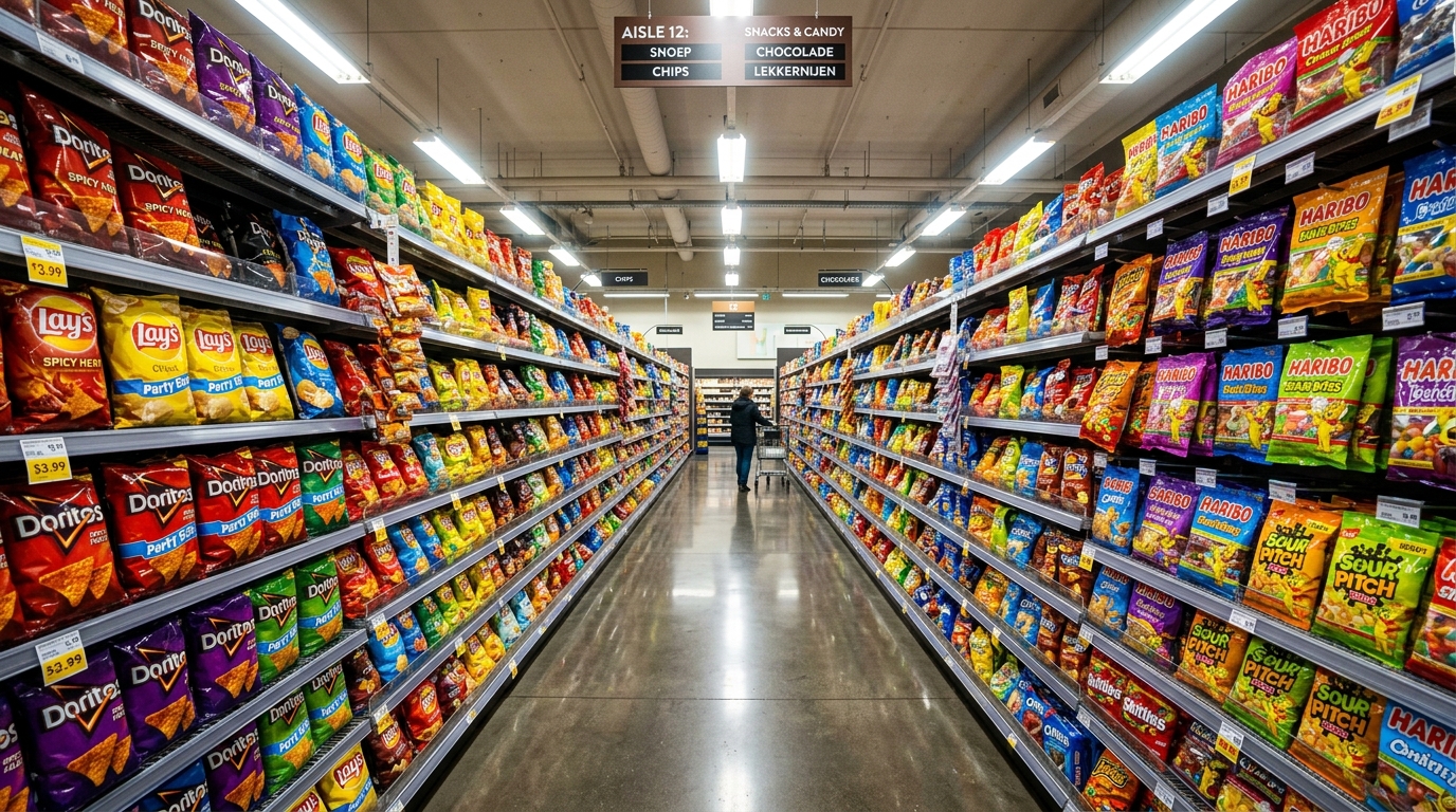 8. Remplir son chariot d'aliments ultra-transformés