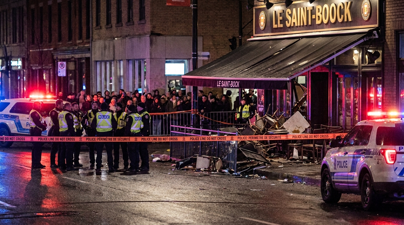 Montréal : un conducteur de 59 ans entre la vie et la mort après avoir percuté une terrasse
