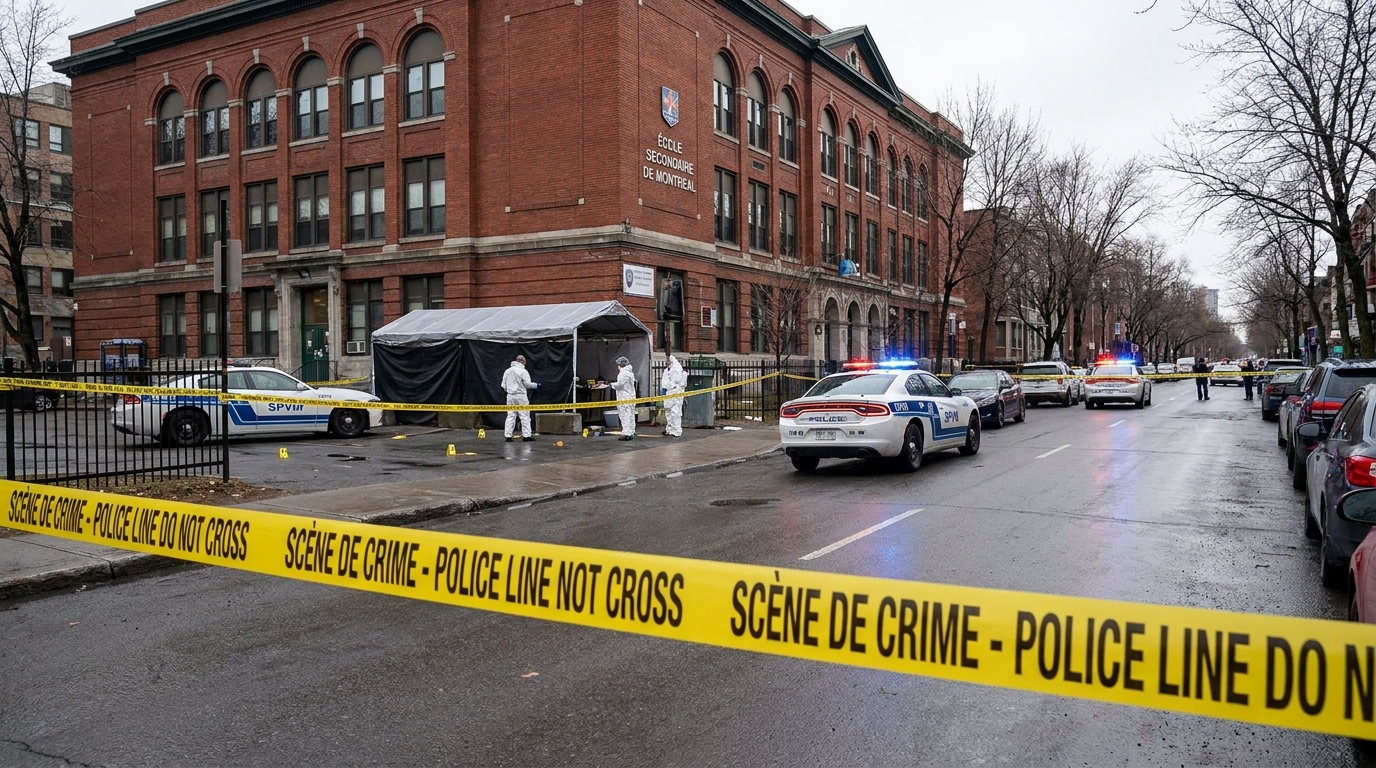 Un adolescent de 15 ans blessé par arme blanche près d'une école à Montréal
