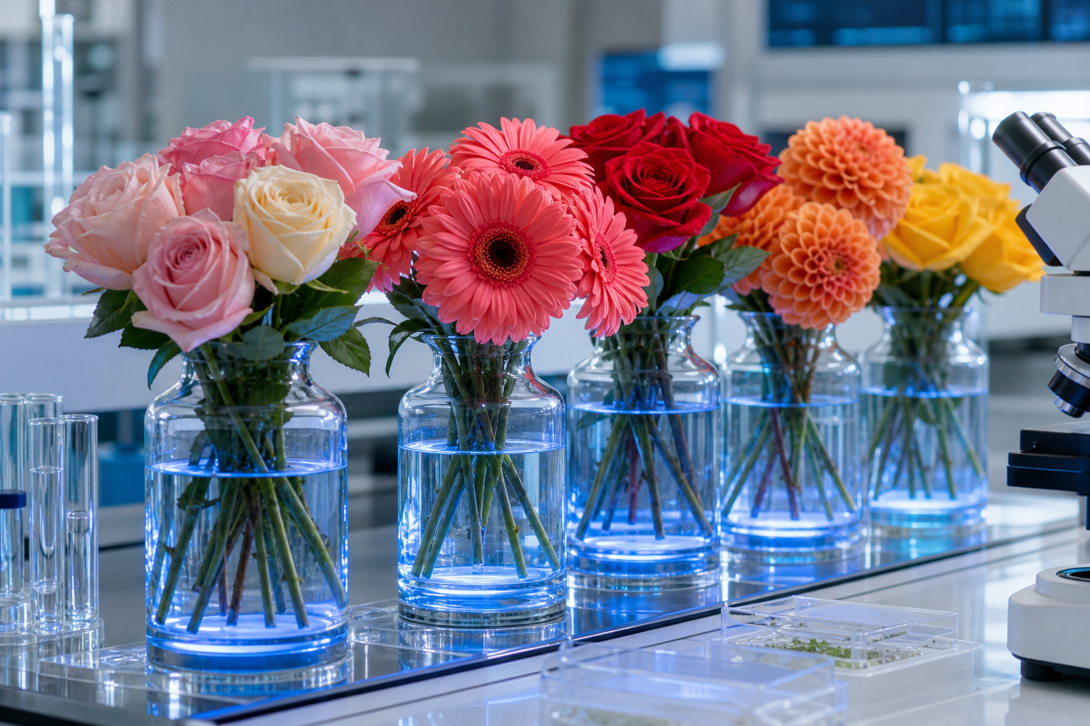 Le traitement au plasma conserve les fleurs coupées fraîches pendant deux semaines sans produits chimiques