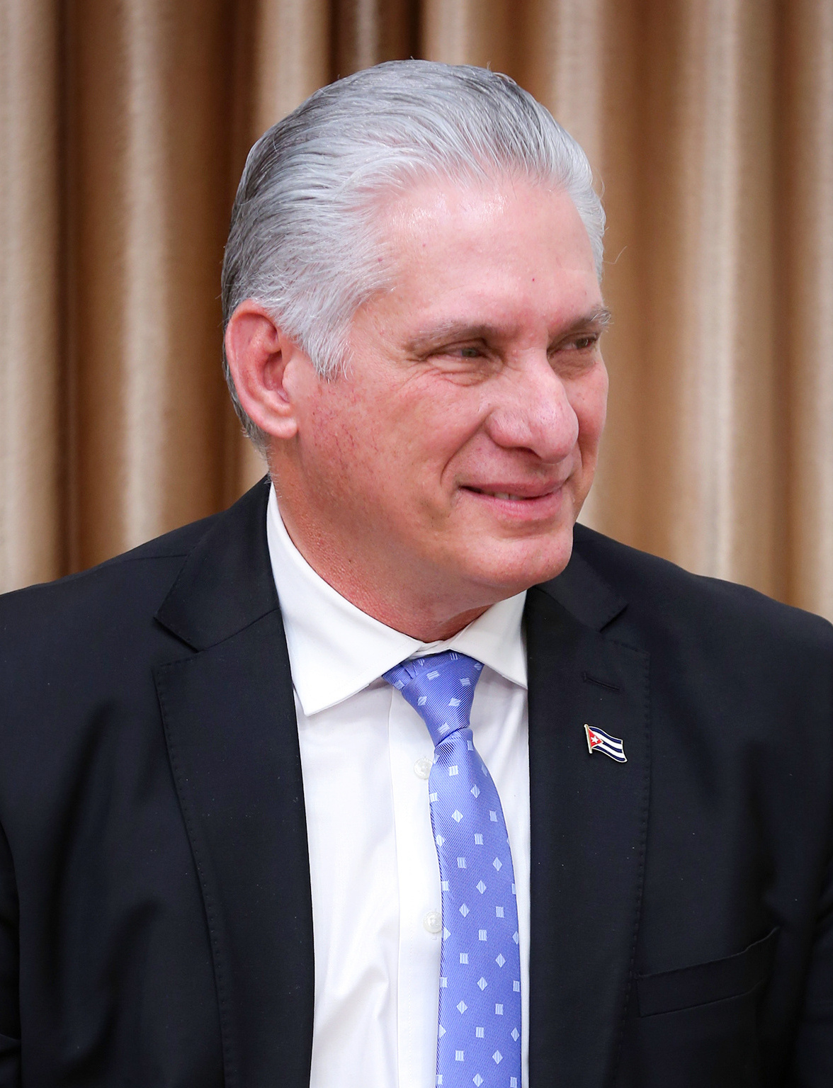 Visit by Cuban President Miguel Díaz-Canel to Khamenei's office in 2023 (8) (cropped).jpg