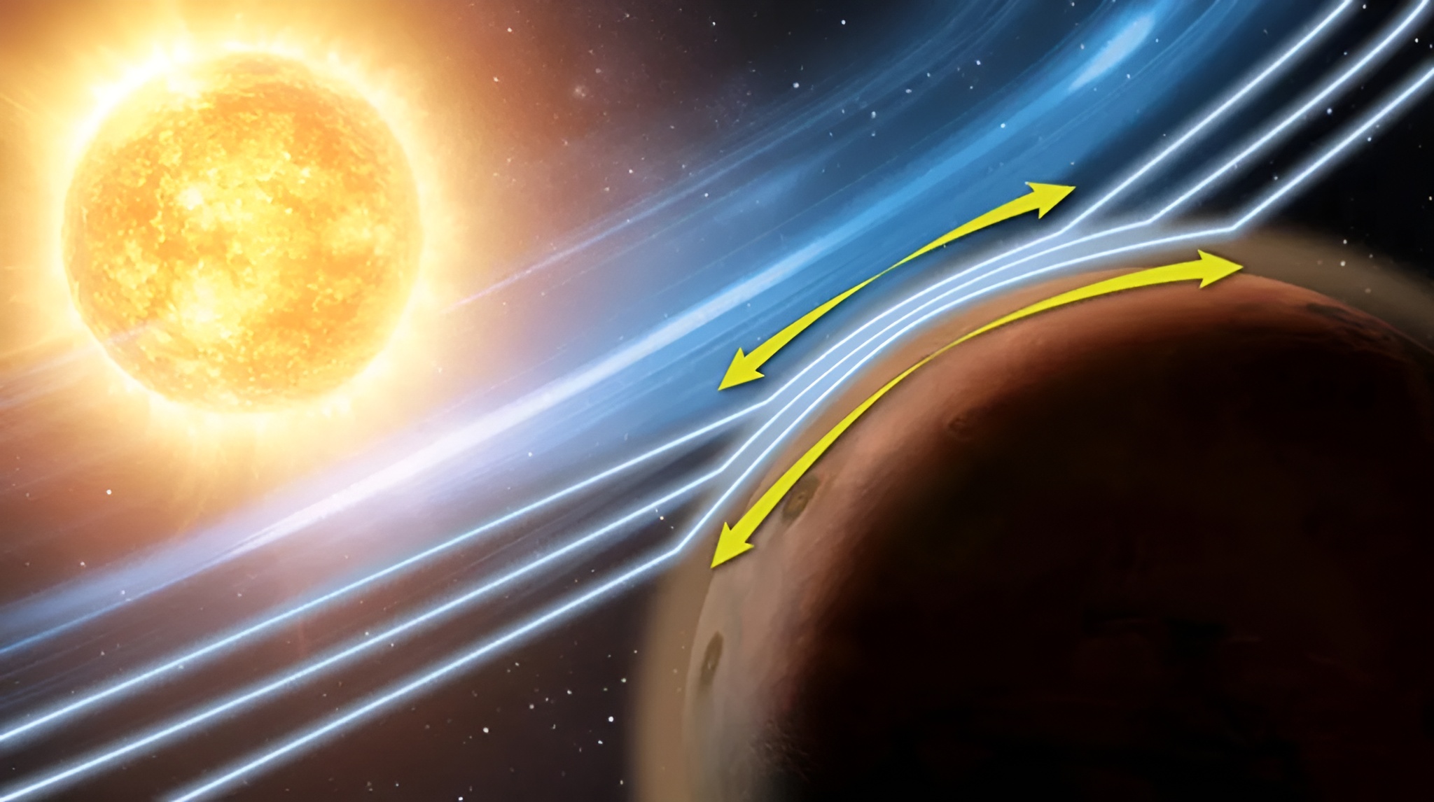 Pour la première fois, l’effet Zwan-Wolf a été observé sur une autre planète, à 200 km de profondeur dans l’atmosphère martienne