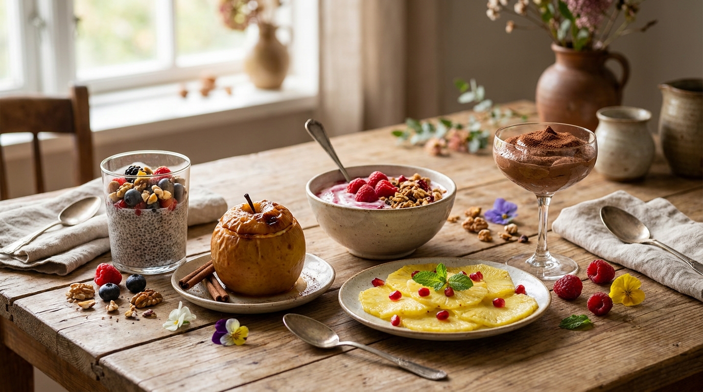 Gourmandise et ligne : 5 options sucrées pour terminer le repas sans culpabiliser