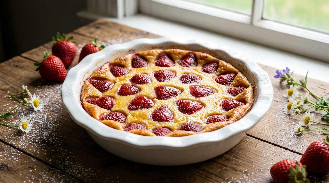 Le secret du clafoutis aux fraises sans beurre pour un dessert de printemps allégé