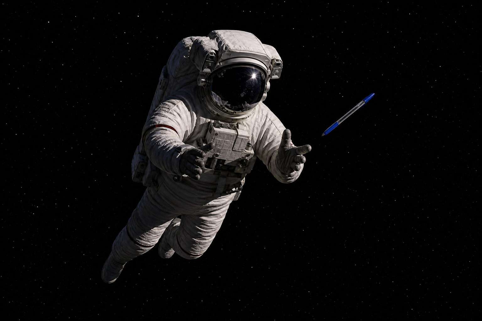 Dans l’espace, loin de toute planète, un simple stylo pourrait-il vraiment entrer en orbite autour de vous comme une lune ?